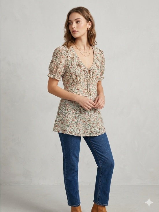 Doe and rae Tops - 🌷 Doe & Rae Ditsy Floral Blouse 🌷
